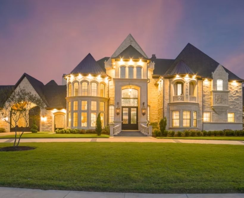 A stunning home at twilight